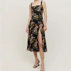 Reformation Dominique Dress in Lemon Print